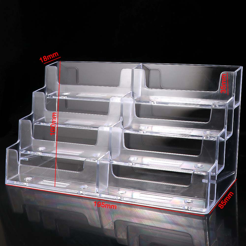 4 Layers Business Card Box Transparent Business Card Storage Box Office Supplies