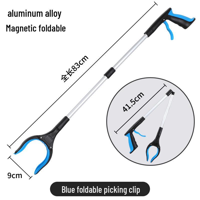 Retractable Folding Household Reacher Outdoor Hygiene Tongs - Thickened Sanitation Multifunctional Trash Picker.