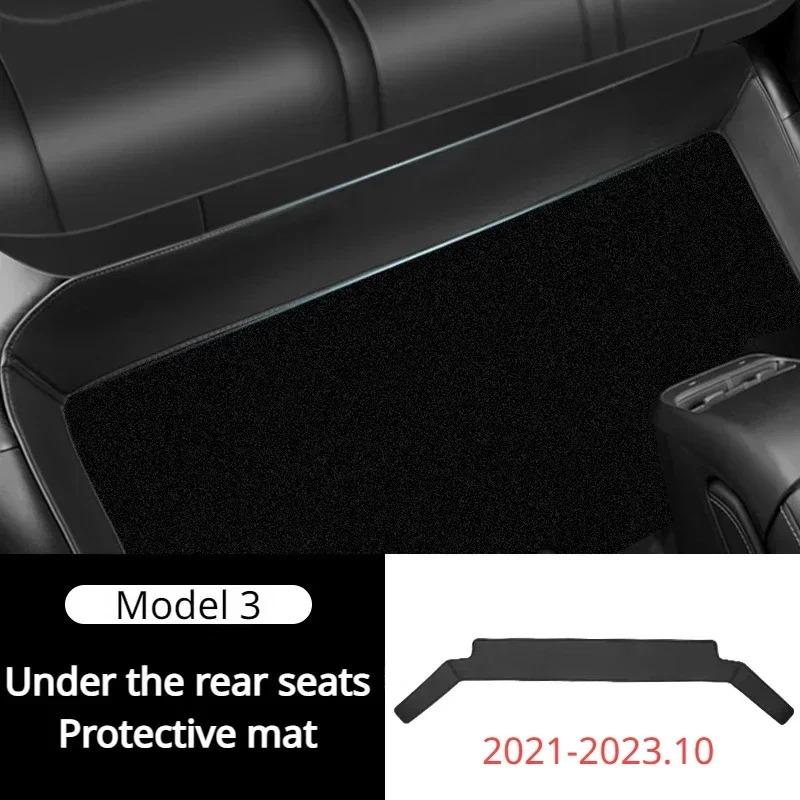 Rear Seat Lower Protective Mat for Tesla Model 3 Y Full Surround Cushion Protector Anti-Dirty Kick Pad Leather Car Accessories
