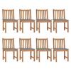 VidaXL Set of 8 Garden Chairs with Cushions, Patio Seats, Dining Chairs, Outdoor Patio Furniture, 3073143