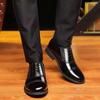 Black Men's Formal Shoes Spring Autumn Social Shoe Male Business Footwear Elegant and Classic Low Price Leather Casual 39 Suit