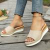 New Women Sandals Low Heels Wedge Shoes Summer Zapatos Mujer Peep Toe Platform Ladies Slippers Sandalias De Mujer Verano 2025