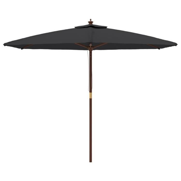 VidaXL Garden Parasol with Black Wood Pole 299x240 Cm 363173