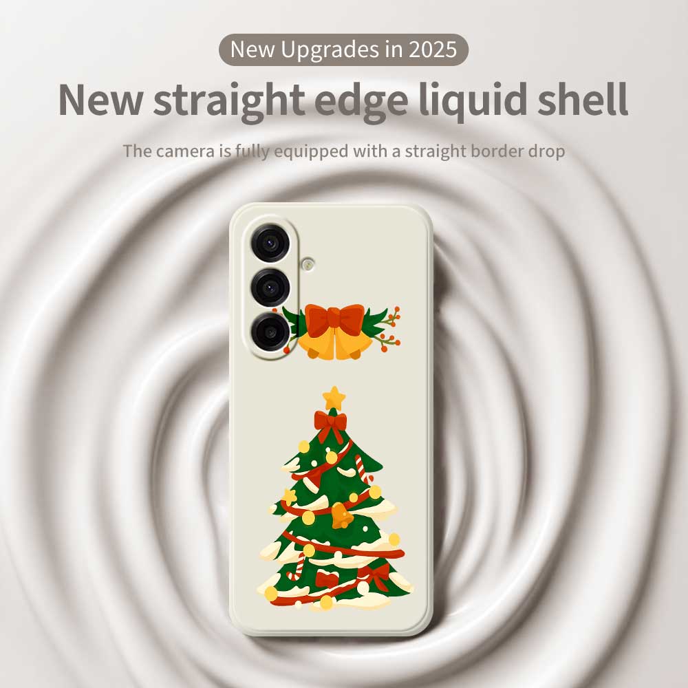 For Samsung Galaxy A17 5G Case Christmas Tree Bow Pattern Printing Straight Edge TPU Phone Back Cover