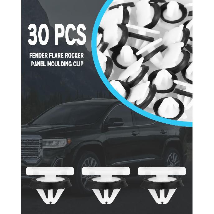 70Pcs Fender Flare Rocker Panel Moulding Clips With Wheel Opening Trim Retainers And Fender Exterior Trim Fastener Rivet Compatible With GM Buick