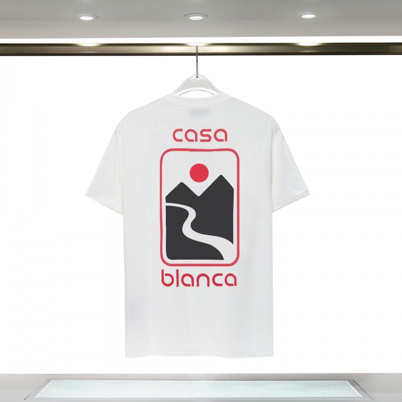 Casablanca Short Sleeve T-Shirt Teen Boys 2025 Loose Fit Cotton Graphic Tee