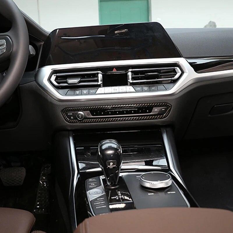 Карбоновый ABS-пластик, центральная консоль автомобиля, объемная рамка, декоративная крышка, наклейка, автомобильные аксессуары для BMW 3 серии G20 G28 -21
