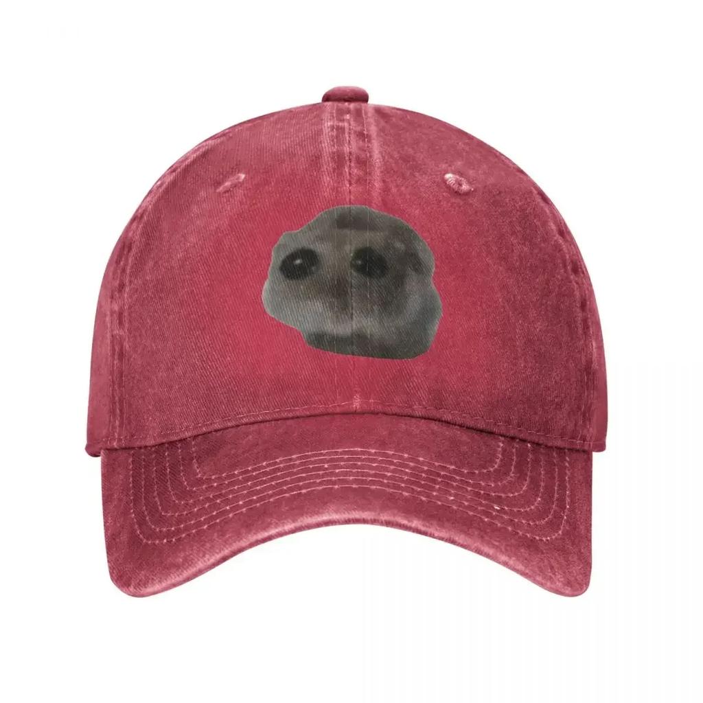 This Is Me If You Even Care Sad Hamster Meme Baseball Cap Vintage Distressed Denim Headwear Unisex Women Outdoor Activities Hat Cap
