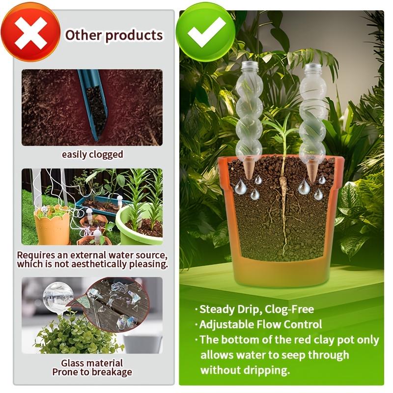 3Pcs Long Gourd-Shaped Automatic Watering Set For Plant Enthusiasts, 16.91oz Large Water Storage Capacity 7-Day Worry-Free Care Suitable For Business