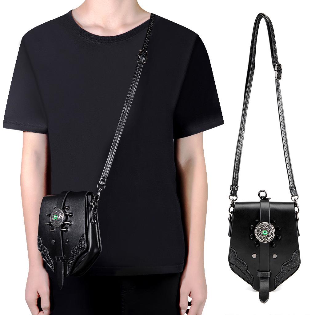 Европейская и американская панк-сумка через плечо из ПУ кожи с заклепками и цепочкой