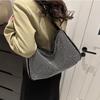 Yogodlns Fashion Rhinestone Shoulder Bag For Women Large Capacity PU Leather Bling Crossbody Messenger Bags Designer Rivets Shopping Bag