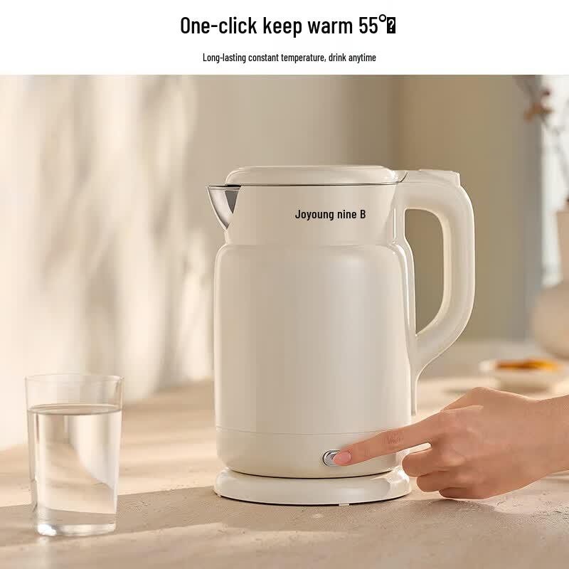 Joyoung 316L Stainless Steel 1.5L Electric Kettle with Keep Warm Function CN plug (adapter included)