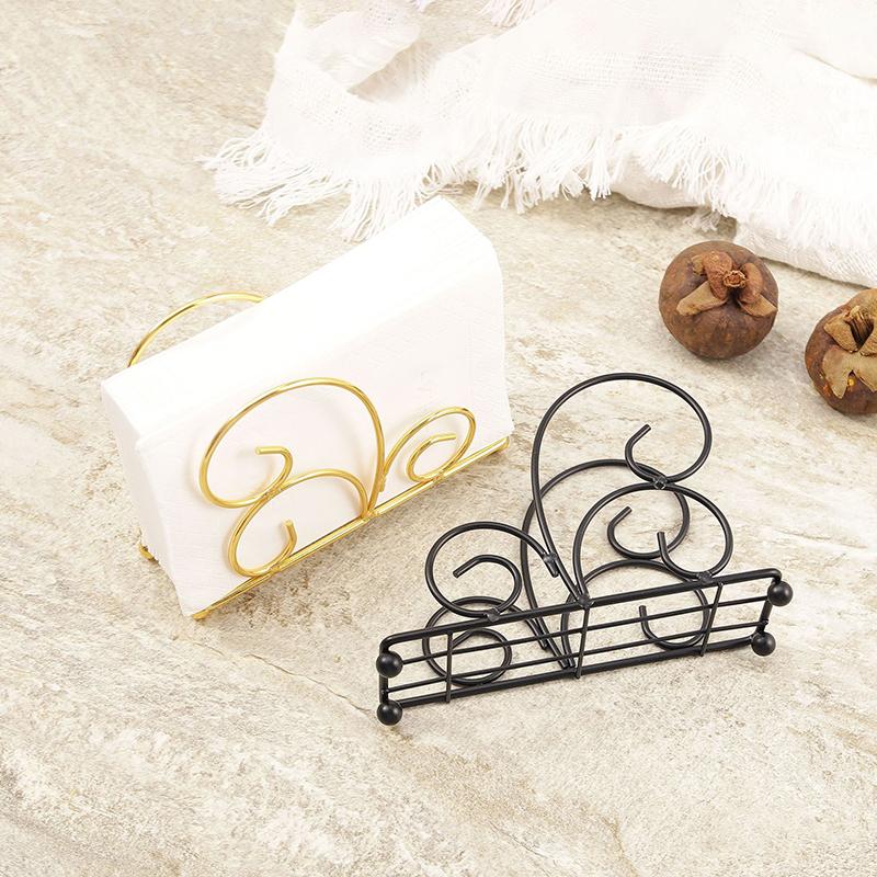 Металлический держатель для салфеток, экономящий место, скандинавский стиль, отдельно стоящий органайзер для бумаг на стол, утолщенная нескользящая стойка для хранения салфеток, дом