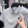 Мужская рубашка-поло с коротким рукавом и воротником
