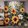 2 шт. HD красочные цветочные занавески с изображением подсолнуха Желтые занавески с цифровой печатью Украшение для дома, стиль украшения для гостиной