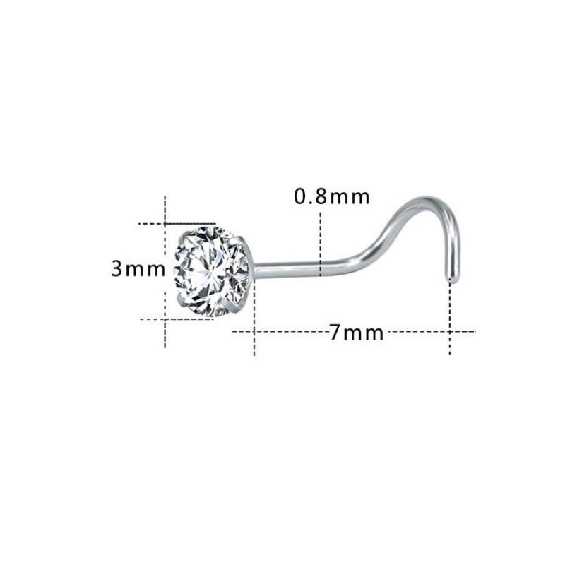 Комплект из 3 украшений для пирсинга: сердце, звезда, круг