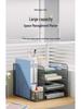 Metal Desktop File Organizer: Office Folder Storage & Bookend Rack