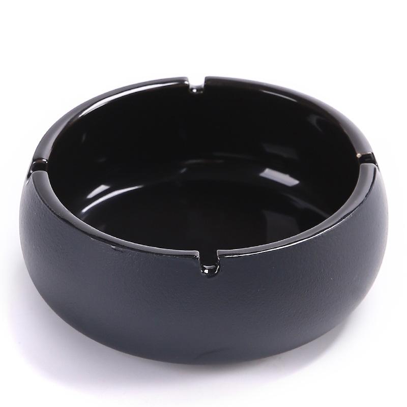 Stoneware ashtray ceramic cigarette butt storage jar home office smoke tank gift safety model with lid