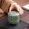Керамическая курильница с крышкой, настольное украшение, элегантный китайский держатель для благовоний