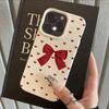 Red Heart Ribbon Bowknot Phone Case For iPhone 17 Pro Max 16 15 14 13 12 11  15 14 Plus X XR XS 16e 17Air Shockproof Soft Cover