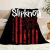 Плед Slipknot Band с красной полосой - Устойчивый к пятнам и разрывам, Всесезонный, Машинная стирка - Для спальни, дивана, кемпинга