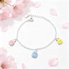 Серебряный браслет с мультяшным кулоном S925 для девочек - Новый дизайн, Нишевые детские украшения