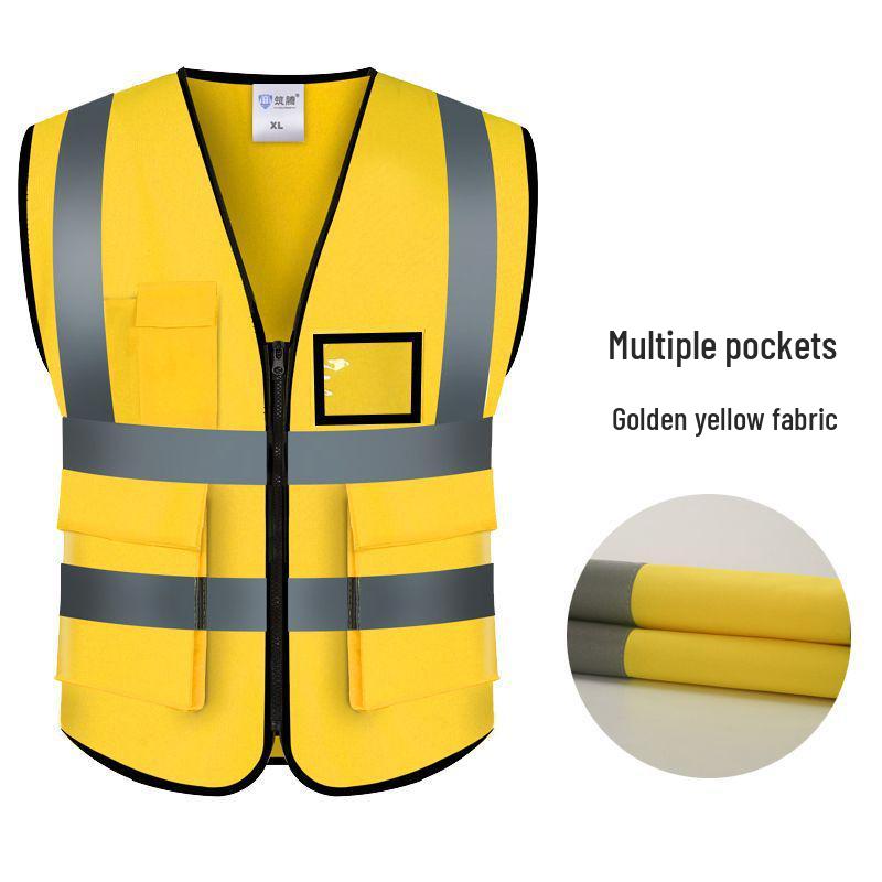 Breathable Reflective Safety Vest for Construction Workers - Custom Logo Available
