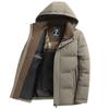 Короткая куртка с капюшоном, мужская, осень и зима, новая теплая повседневная куртка