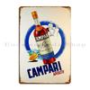 Аперитив Campari Пляж Металлическая Вывеска Клуб Ретро Индивидуальная Гостиная Кинотеатр Жестяная Вывеска Постер