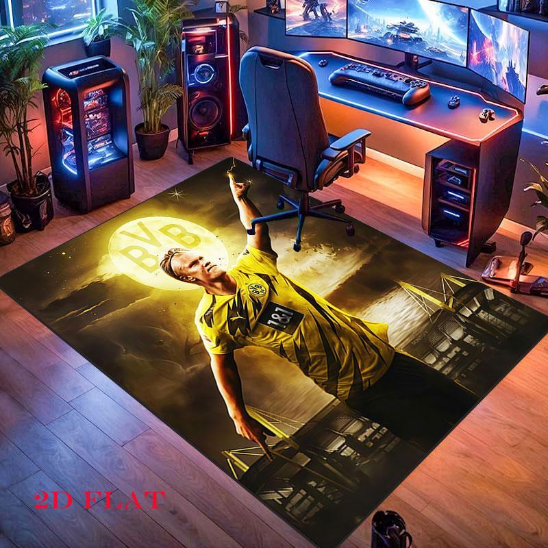 Erling Haaland Power Poster Carpet Rug for Living Room Bedroom Home Sofa Decoration,Kids play Nonslip Floor Mat