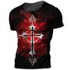 Летняя футболка мужская с рисунком Иисуса, одежда большого размера, повседневная мужская винтажная футболка с круглым вырезом, крошин, топы с 3d принтом, пуловер в стиле хип-хоп