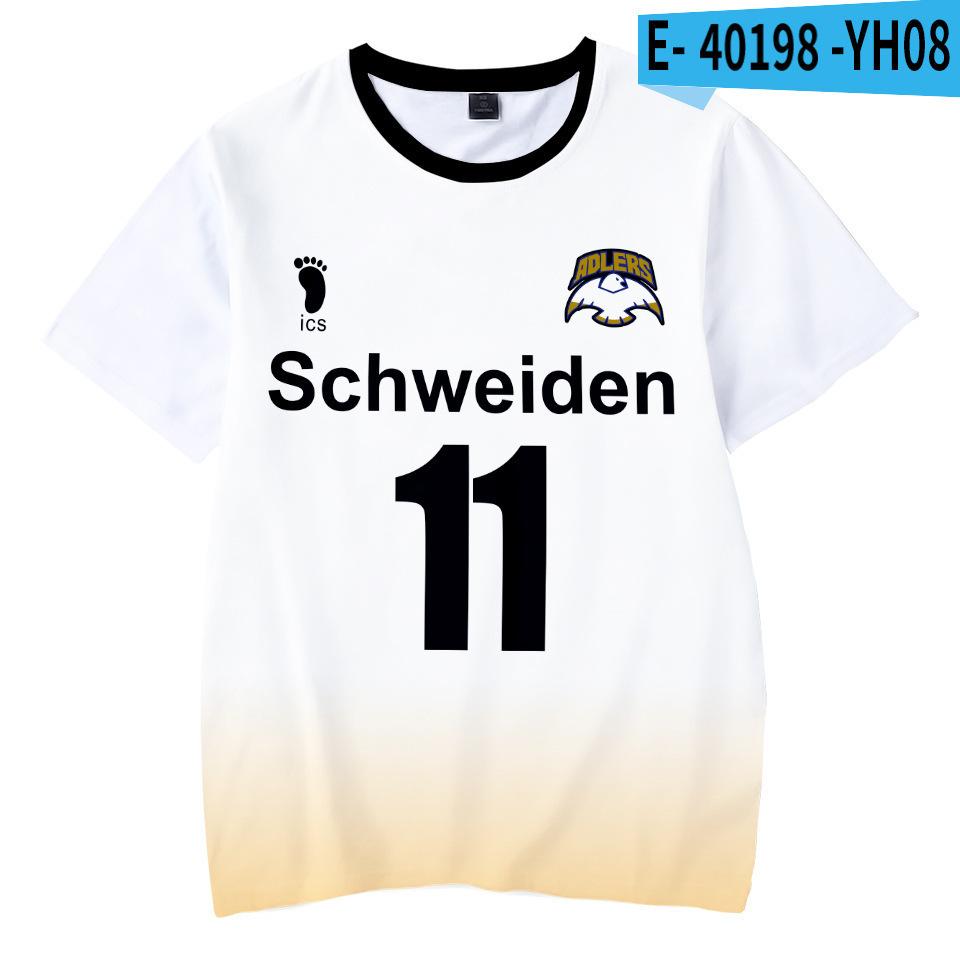 Летняя футболка с круглым вырезом и 3D-принтом волейбольной команды «Черные волки» для молодежи, модная повседневная мужская футболка с коротким рукавом