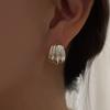 my omelet [92.5 silver]grand shell earrings