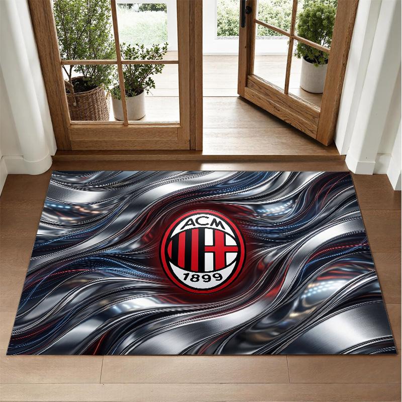 Ковер из хрустального велюра в дизайне AC Milan, мягкий декоративный коврик для прихожей спальни