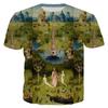 New World Happy Garden T-shirt Allover Print Street Fashion Elements Round Neck Fashion Short Sleeve Pullover Plus Size Top