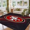 San Francisco 49ers Design Crystal Velvet Rug Soft Decorative Mat for Bedroom Entrance