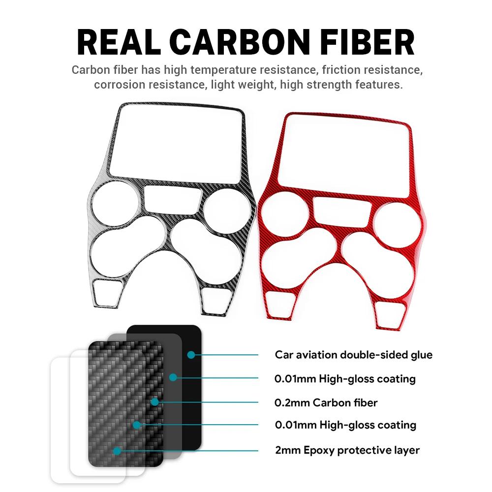 Carbon Fiber Gear Shift Collar for Fiat Panda 169 2003-2011 Center Console Shift Panel Trim