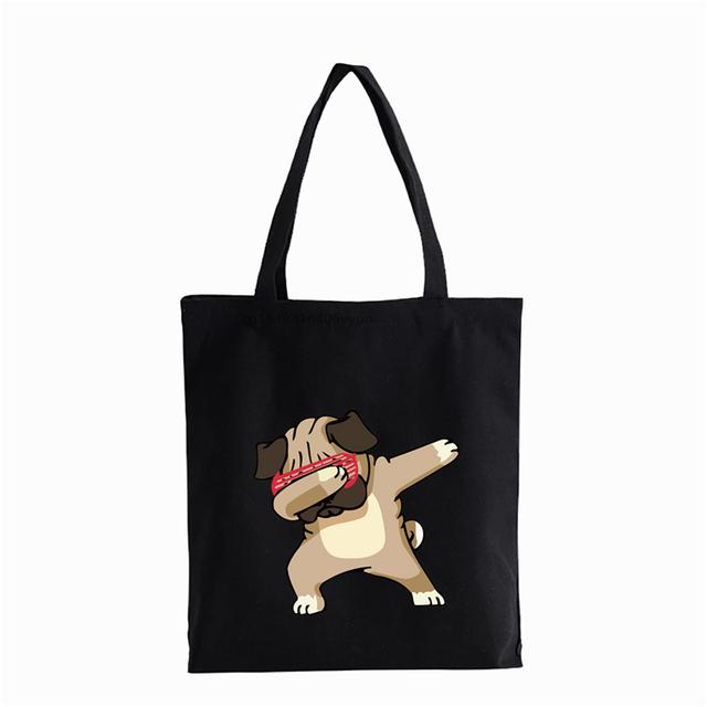 Dabbing Unicorn Panda Anime Shopper Bag Teenage Students Reusable Canvas Bag Handbag Bag Women's Shoulder Tote Bag Bolsas