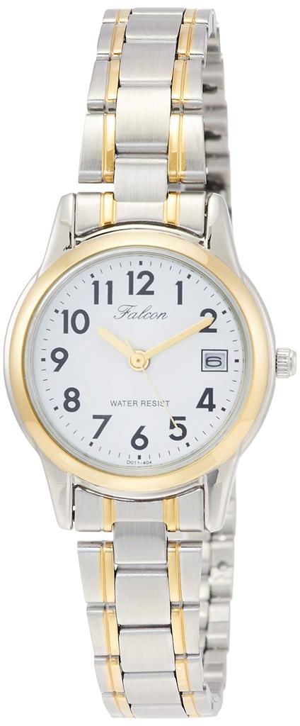 Citizen Analog Date Metal White Q&Q Women's Watch, Waterproof, Display, Band, D011-404,