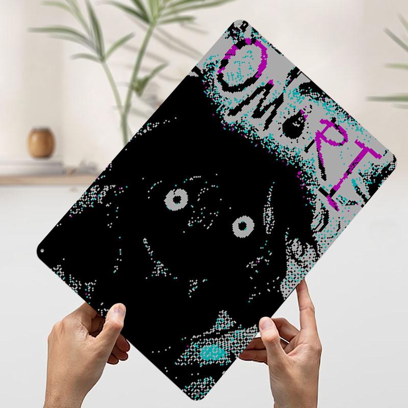 OMORI Game Pixel Art Tinplate Poster Customized Wall Art Vintage Retro Metal Signs for Decoration Living Room Decor Men Man Cave