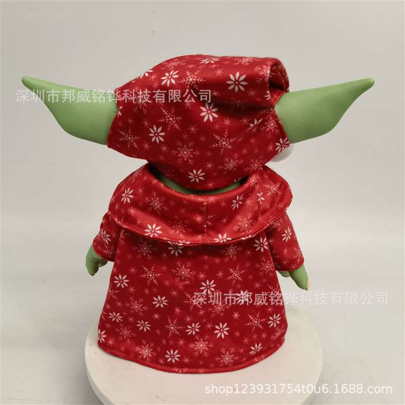 Christmas Yoda figurine, Star Wars Mandalorian ornament, Yoda the Master doll, toy gift