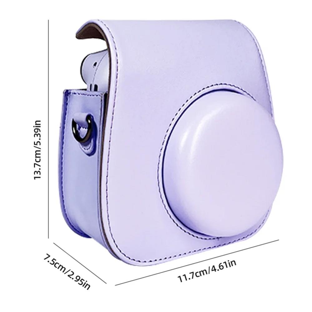 Чехол для камеры Instax Mini 12, мягкий защитный чехол из искусственной кожи, дорожная сумка для пленочной камеры Fujifilm, сумка с плечевым ремнем