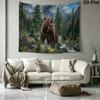 Bear Wall Tapestry Aesthetic Wall Hanging Printed Fabric Blanket Decorative Tapestries for Bedroom Living Room Home Decor