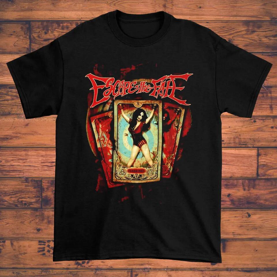 Escape The Fate Музыкальный Подарок Для Фаната Черная Все Размеры S-5XL Футболка AC1222.webp Унисекс Футболка