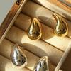1 Pair Chic Exaggerate Big Waterdrop Drop Earrings for Women Dupes Chunky Teardrop Stainless Steel Gold Plated Statement Ear Jewelry