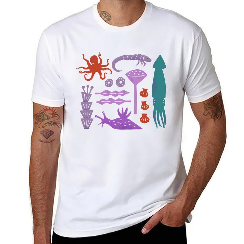 Sea Creatures Tshirt Casual Loose Daily Wear Tshirt