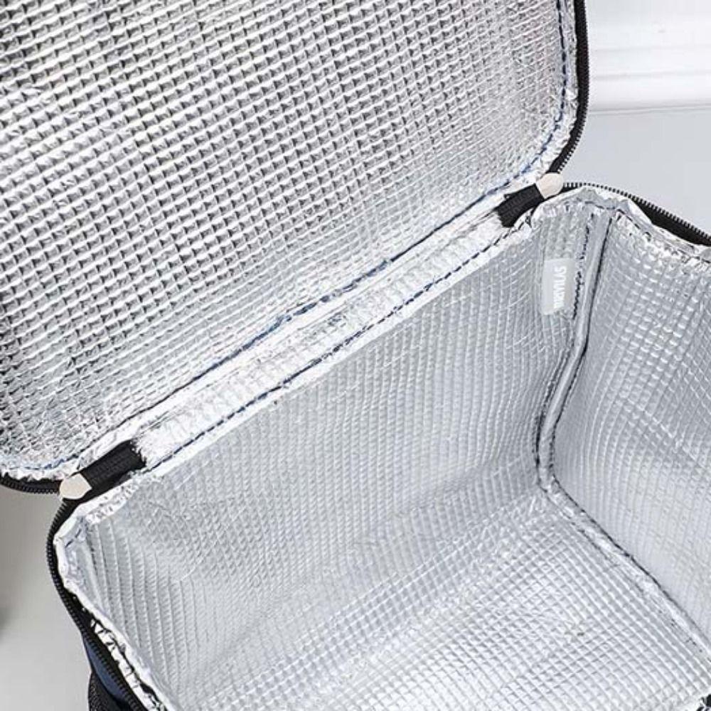Large Capacity Insulated Lunch Bag Solid Color Food Warm Thermal Bag Tote Square Bag Picnic