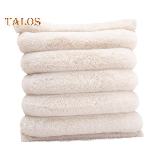 Наволочка для подушки с большим полосатым узором, застежка-молния в стиле пэчворк, пушистый материал, 45*45 см, наволочка для подушки для спальни, гостиной, дивана, украшения для вечеринки