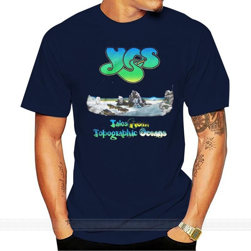 Футболка Topographic Oceans TНовая высококачественная повседневная модная футболка с принтом для мужчин из хлопка