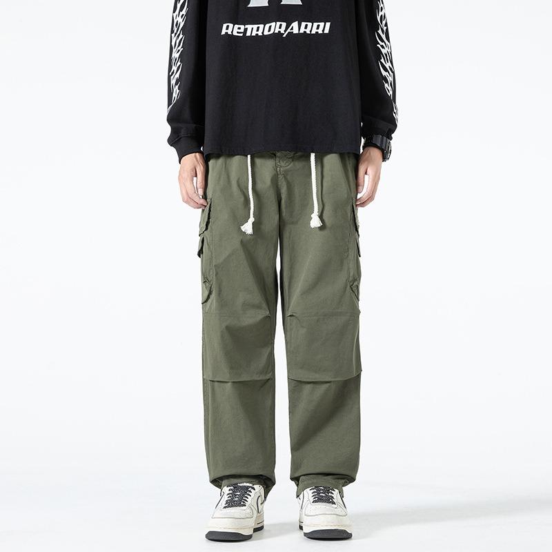 Новый комбинезон, широкие мужские брюки, брюки клеш, мужские высокие прямые брюки, мужские модные повседневные брюки, мужская одежда